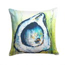 Blue Rock Oyster Throw Pillow - 14x14 Decorative Pillow – Art for Your Home & Patio MW1308PW1414