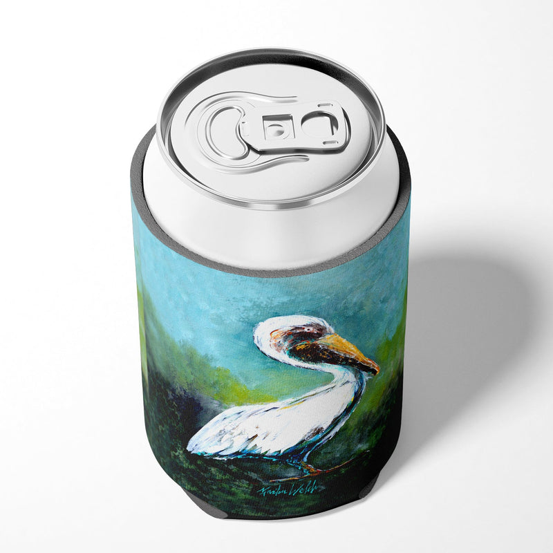 Blue Stand White Pelican Can or Bottle Hugger MW1309CC