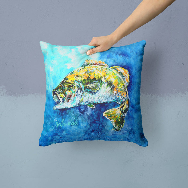 Bobby Bass Throw Pillow - 14x14 Decorative Pillow – Art for Your Home & Patio MW1310PW1414