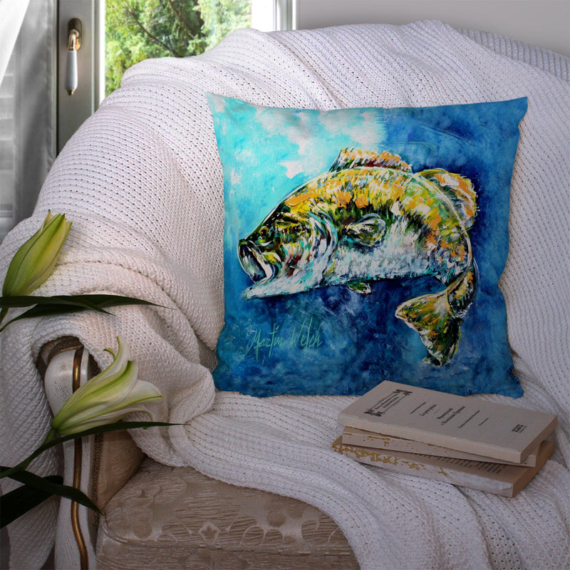 Bobby Bass Throw Pillow - 14x14 Decorative Pillow – Art for Your Home & Patio MW1310PW1414