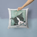 Boston Terrier Don't Leave Me Throw Pillow - 14x14 Decorative Pillow – Art for Your Home & Patio MW1313PW1414