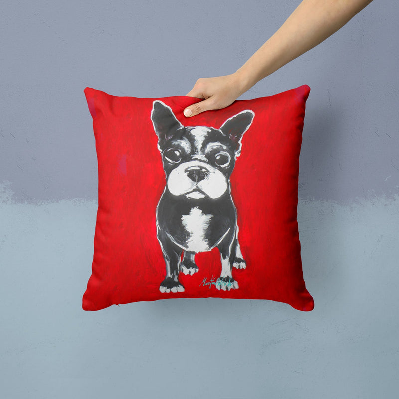 Boston Terrier Runt Fabric Decorative Pillow MW1314PW1414