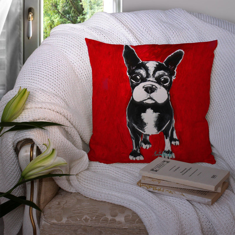 Boston Terrier Runt Fabric Decorative Pillow MW1314PW1414