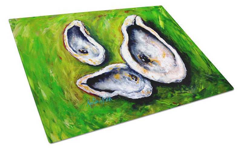 All Shucked Oysters Glass Cutting Board