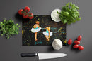 At Practice Ballet Cutting Board Tempered Glass Kitchen Cutting Surface, Heat Resistant Chopping, Non-Slip Feet, Food Prep & Serving