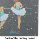 At Practice Ballet Cutting Board Tempered Glass Kitchen Cutting Surface, Heat Resistant Chopping, Non-Slip Feet, Food Prep & Serving