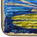 Blue Eyed Dragonfly Dish Drying Mat – Absorbent, Artistic Kitchen Essentials