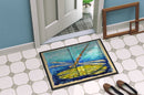 Blue Eyed Dragonfly Doormat-24x36 Indoor / Outdoor Rug | Made in USA
