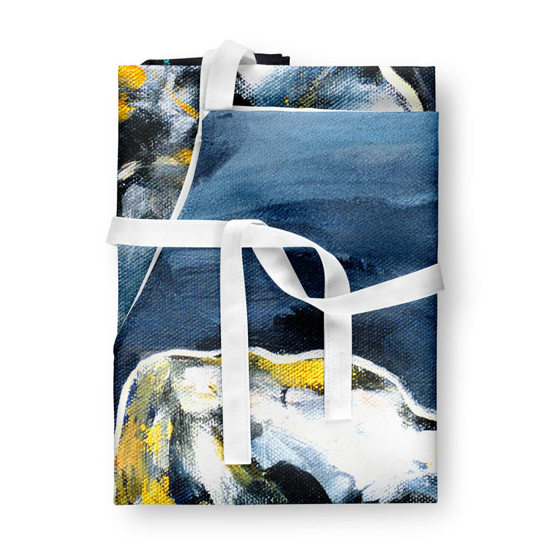 Blue Star Oyster Apron – Artist-Designed Kitchen, BBQ & Craft Apron