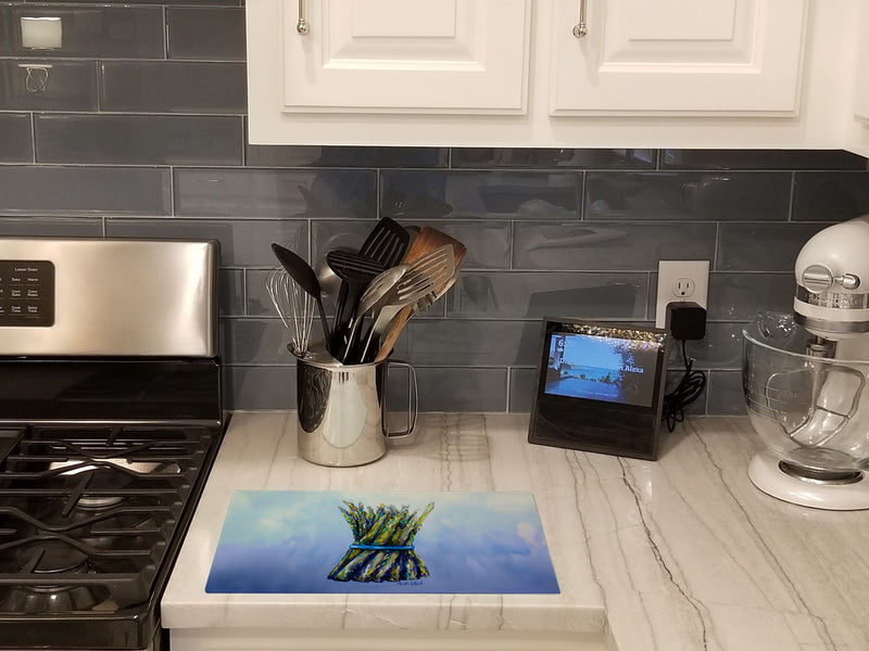 Fresh Bunch Asparagus Glass Cutting Boards – Durable, Decorative Kitchen Art