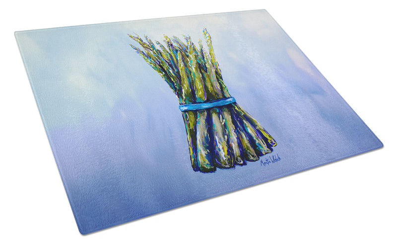 Fresh Bunch Asparagus Glass Cutting Boards – Durable, Decorative Kitchen Art