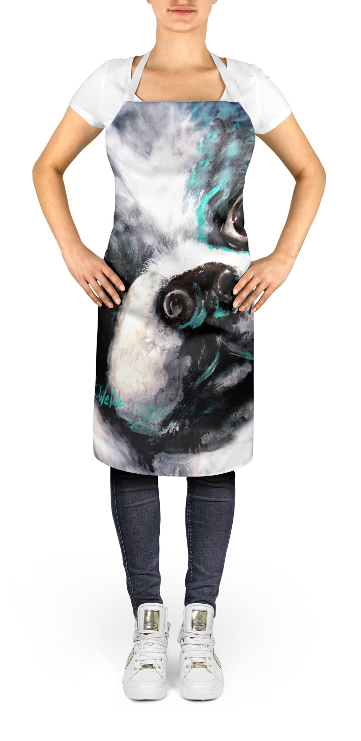 Boston Terrier Pretty Please Apron – Artist-Designed Kitchen, BBQ & Craft Apron