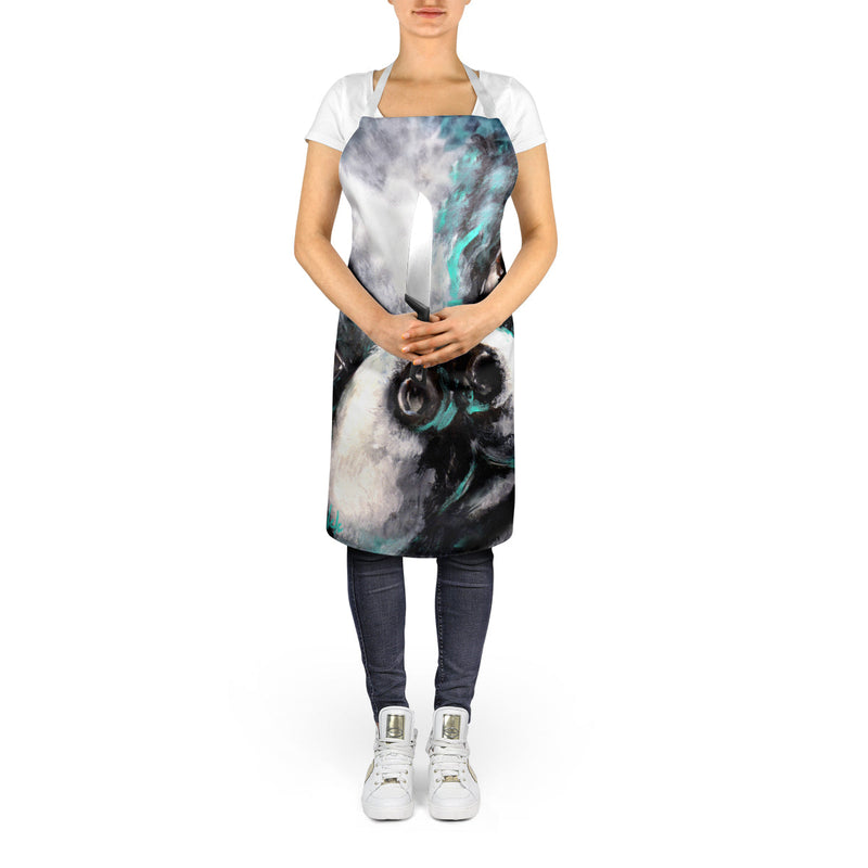 Boston Terrier Pretty Please Apron – Artist-Designed Kitchen, BBQ & Craft Apron