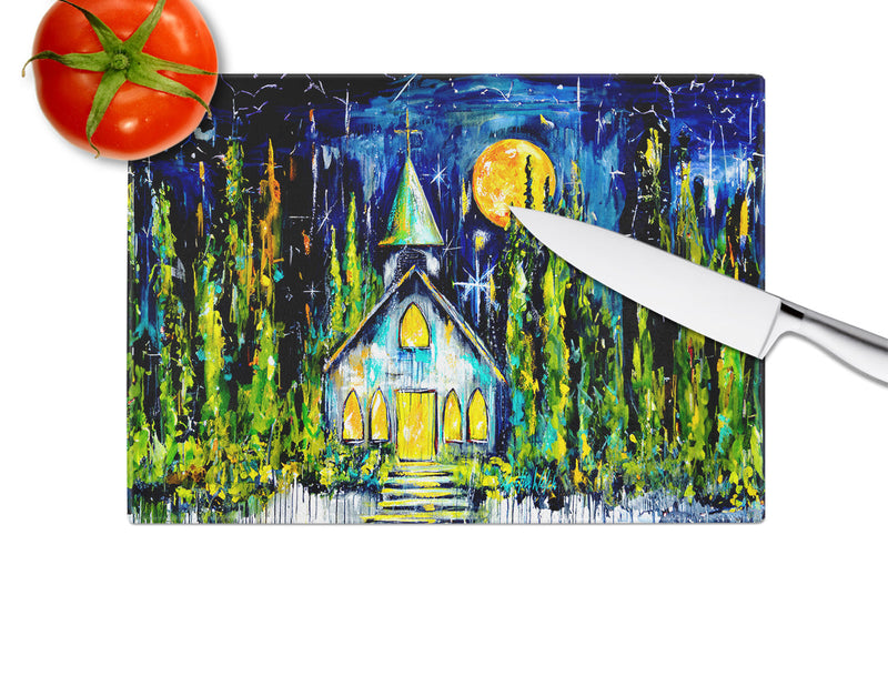 Rock of Ages Church Glass Cutting Boards – Durable, Decorative Kitchen Art