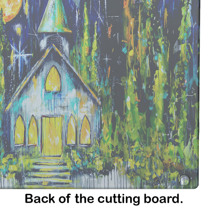 Rock of Ages Church Glass Cutting Boards – Durable, Decorative Kitchen Art