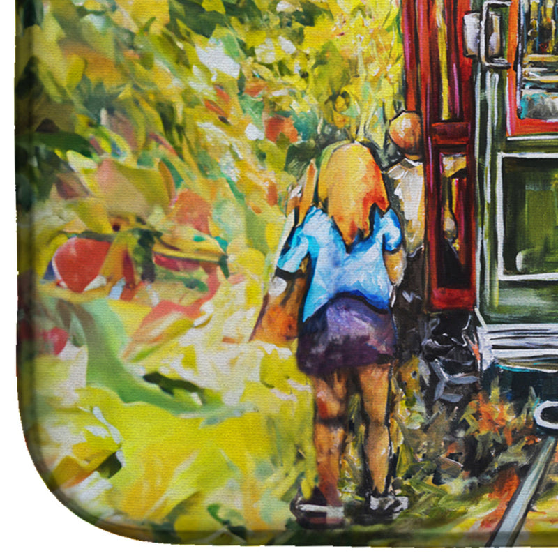 Saint Charles No. 922 Streetcar Dish Drying Mat – Absorbent, Artistic Kitchen Essentials