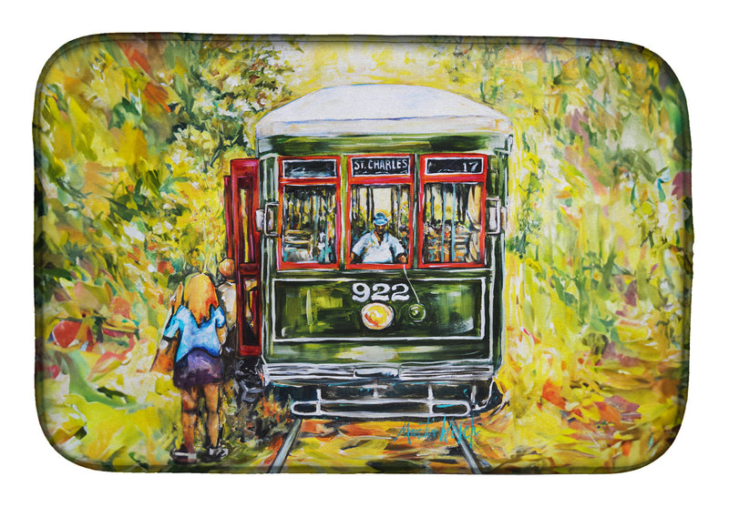 Saint Charles No. 922 Streetcar Dish Drying Mat – Absorbent, Artistic Kitchen Essentials
