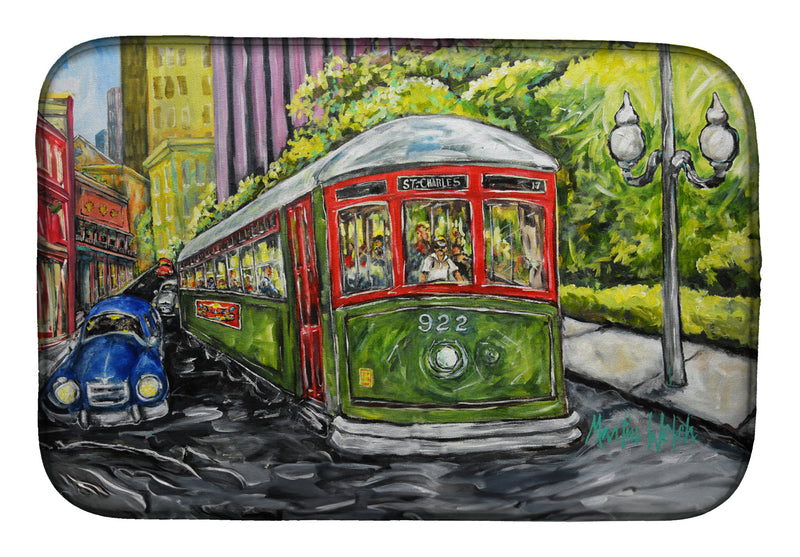 Saint Charles No. 922 Streetcar Again Dish Drying Mat – Absorbent, Artistic Kitchen Essentials