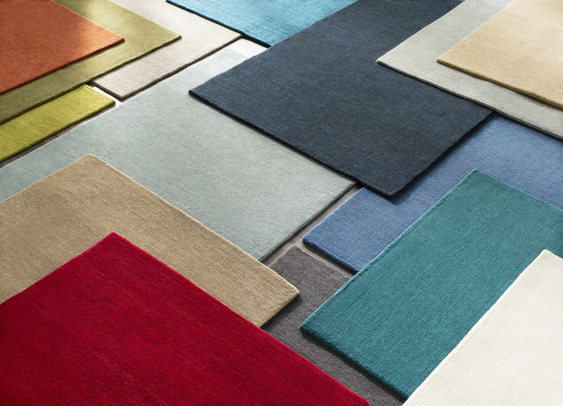 Brockton Solid Gray Wool Rug