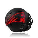 Mac Jones New England Patriots Autographed Eclipse Football Helmet by Dynasty Sports & Framing
