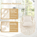 Hanging Hammock Chair with Soft Seat Cushions and Sturdy Rope Chain by LJGDeals