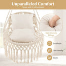 Hanging Hammock Chair with Soft Seat Cushions and Sturdy Rope Chain by LJGDeals