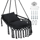 Macrame Swing Chair Hammock Chair with 2 Removable Cushions by LJGDeals