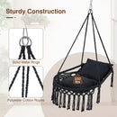 Macrame Swing Chair Hammock Chair with 2 Removable Cushions by LJGDeals