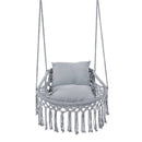 Macrame Swing Chair Hammock Chair with 2 Removable Cushions by LJGDeals
