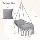 Macrame Swing Chair Hammock Chair with 2 Removable Cushions by DirectDeals