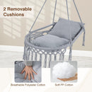 Macrame Swing Chair Hammock Chair with 2 Removable Cushions by DirectDeals
