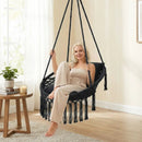 Macrame Swing Chair Hammock Chair with 2 Removable Cushions by DirectDeals