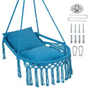 Macrame Swing Chair Hammock Chair with 2 Removable Cushions by DirectDeals