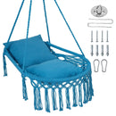 Macrame Swing Chair Hammock Chair with 2 Removable Cushions by LJGDeals