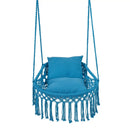Macrame Swing Chair Hammock Chair with 2 Removable Cushions by LJGDeals