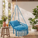 Macrame Swing Chair Hammock Chair with 2 Removable Cushions by LJGDeals