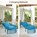 Macrame Swing Chair Hammock Chair with 2 Removable Cushions by LJGDeals