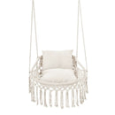 Macrame Swing Chair Hammock Chair with 2 Removable Cushions by DirectDeals