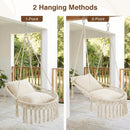 Macrame Swing Chair Hammock Chair with 2 Removable Cushions by LJGDeals