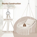 Macrame Swing Chair Hammock Chair with 2 Removable Cushions by LJGDeals