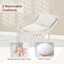 Macrame Swing Chair Hammock Chair with 2 Removable Cushions by DirectDeals