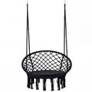 Macrame Swing Chair Hammock Chair with Round Seat Cushion by DirectDeals