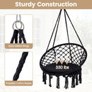 Macrame Swing Chair Hammock Chair with Round Seat Cushion by LJGDeals