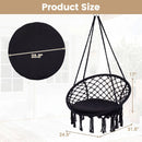 Macrame Swing Chair Hammock Chair with Round Seat Cushion by LJGDeals