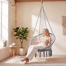 Macrame Swing Chair Hammock Chair with Round Seat Cushion by LJGDeals