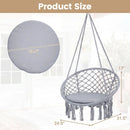 Macrame Swing Chair Hammock Chair with Round Seat Cushion by LJGDeals