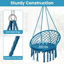 Macrame Swing Chair Hammock Chair with Round Seat Cushion by DirectDeals