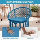Macrame Swing Chair Hammock Chair with Round Seat Cushion by LJGDeals