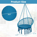 Macrame Swing Chair Hammock Chair with Round Seat Cushion by DirectDeals