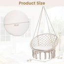 Macrame Swing Chair Hammock Chair with Round Seat Cushion by DirectDeals